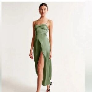 Abercrombie Camille Maxi satin Dress BNWT